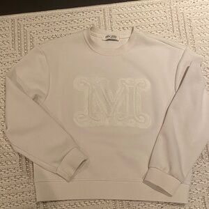 Miu Miu White Cropped Sweatshirt